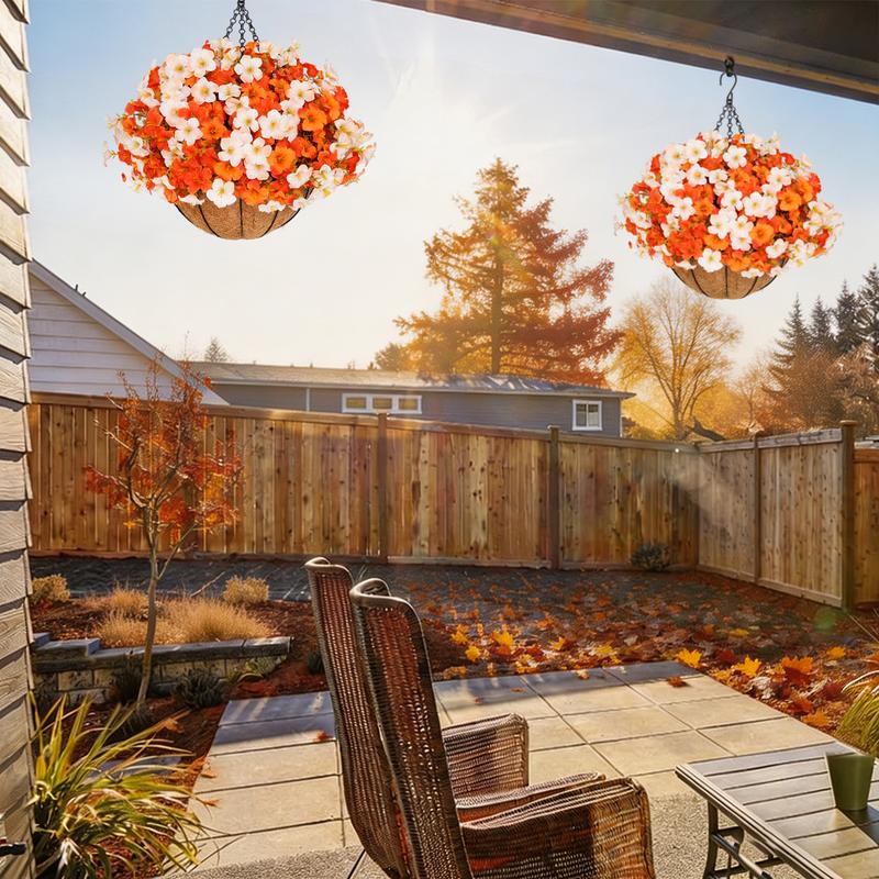 Venyx 2 Pcs Autumn outdoor artificial (2 hanging flower)
