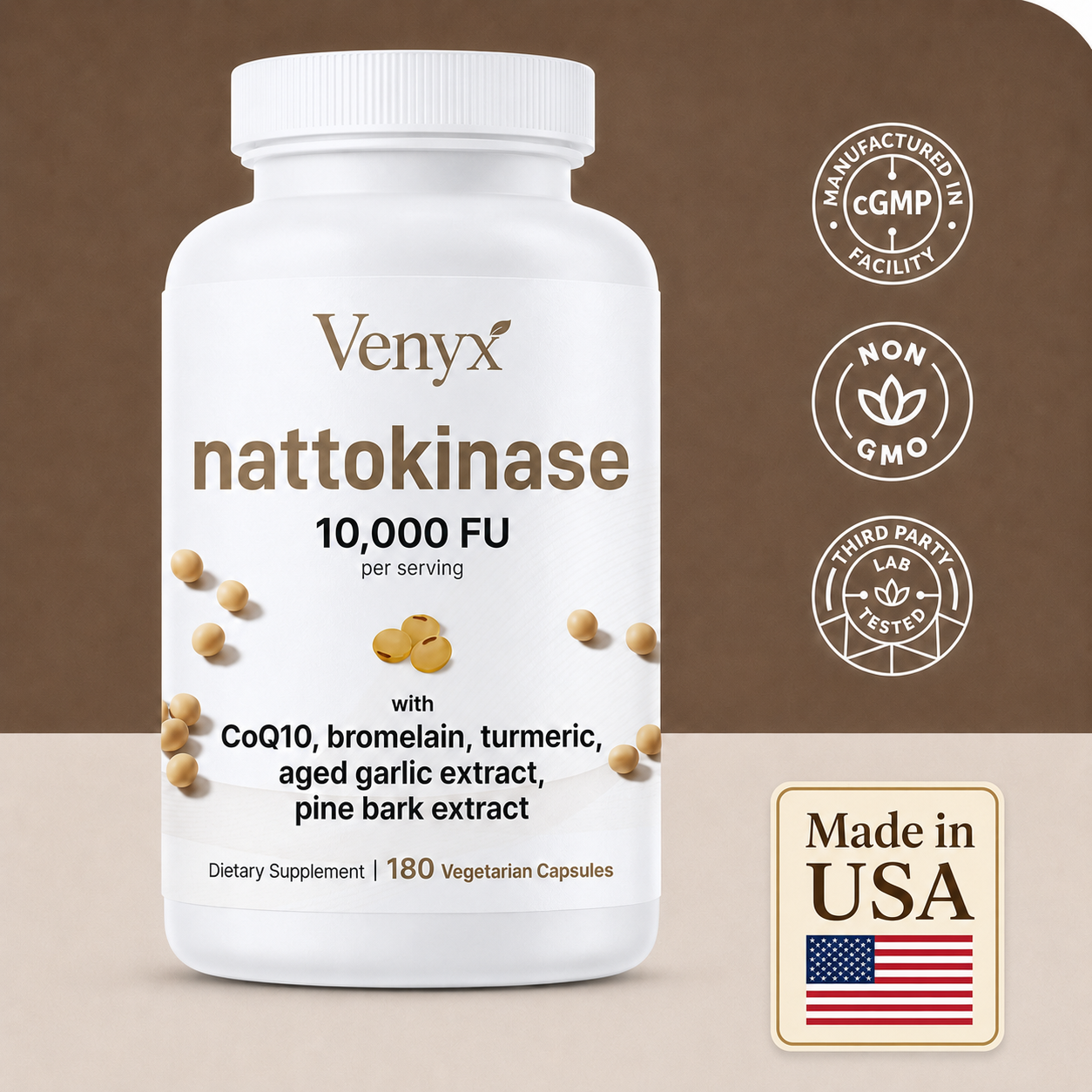 Venyx Nattokinase 10,000 FU Complex