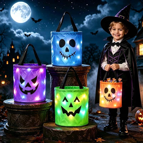 glowing pumpkin basket