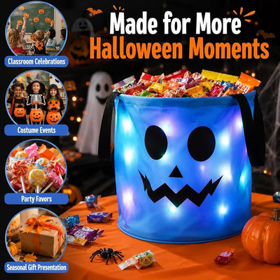 glowing pumpkin basket
