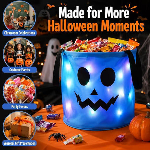 glowing pumpkin basket