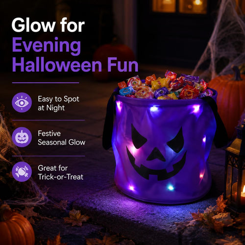 glowing pumpkin basket