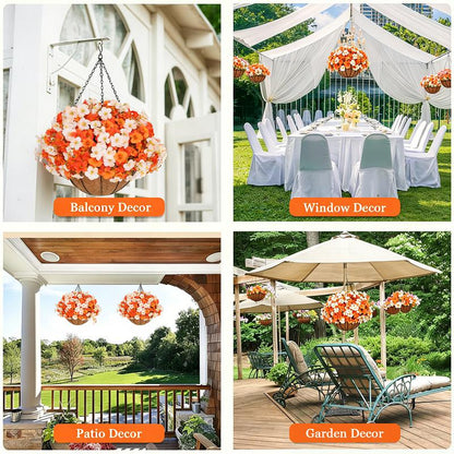 Venyx 2 Pcs Autumn outdoor artificial (2 hanging flower)