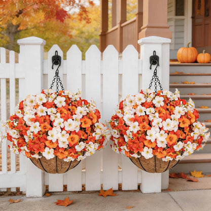 Venyx 2 Pcs Autumn outdoor artificial (2 hanging flower)