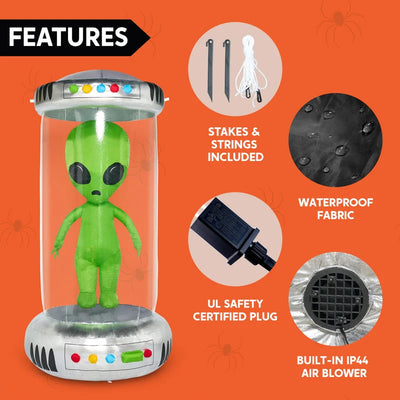 7 ft Halloween Inflatable Outdoor Decoration, Alien Inflatable
