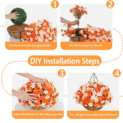 Venyx 2 Pcs Autumn outdoor artificial (2 hanging flower)
